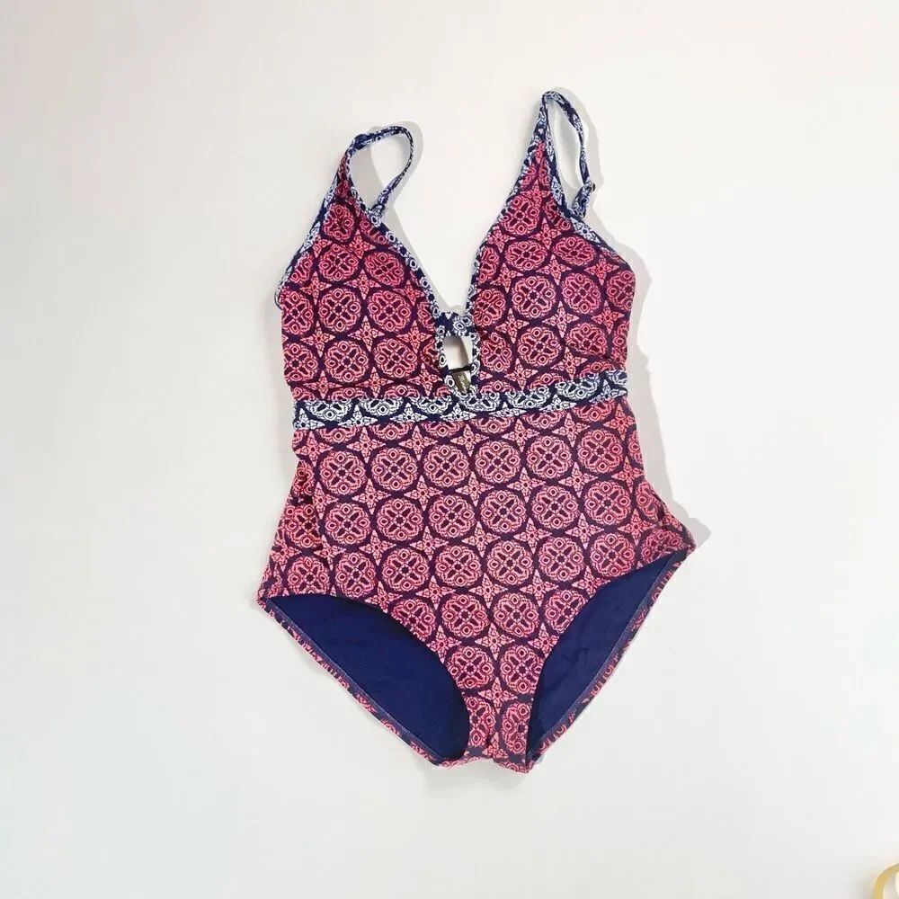 Tommy Bahama pattern lacy medallions one piece